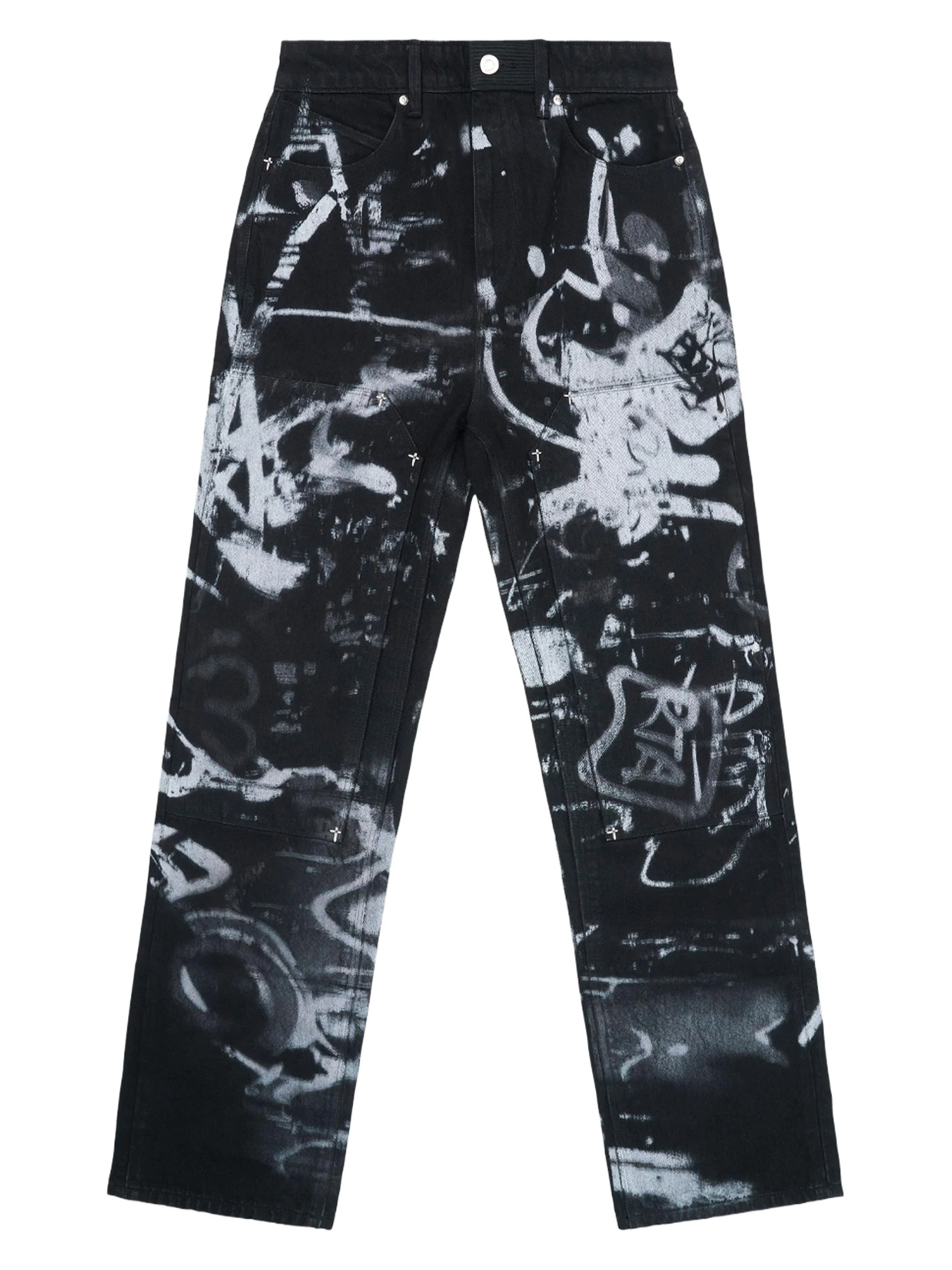 Men's Lost Frequencies Ricardo Graffiti Slim-Fit Jeans - Graffiti Graphite - 1