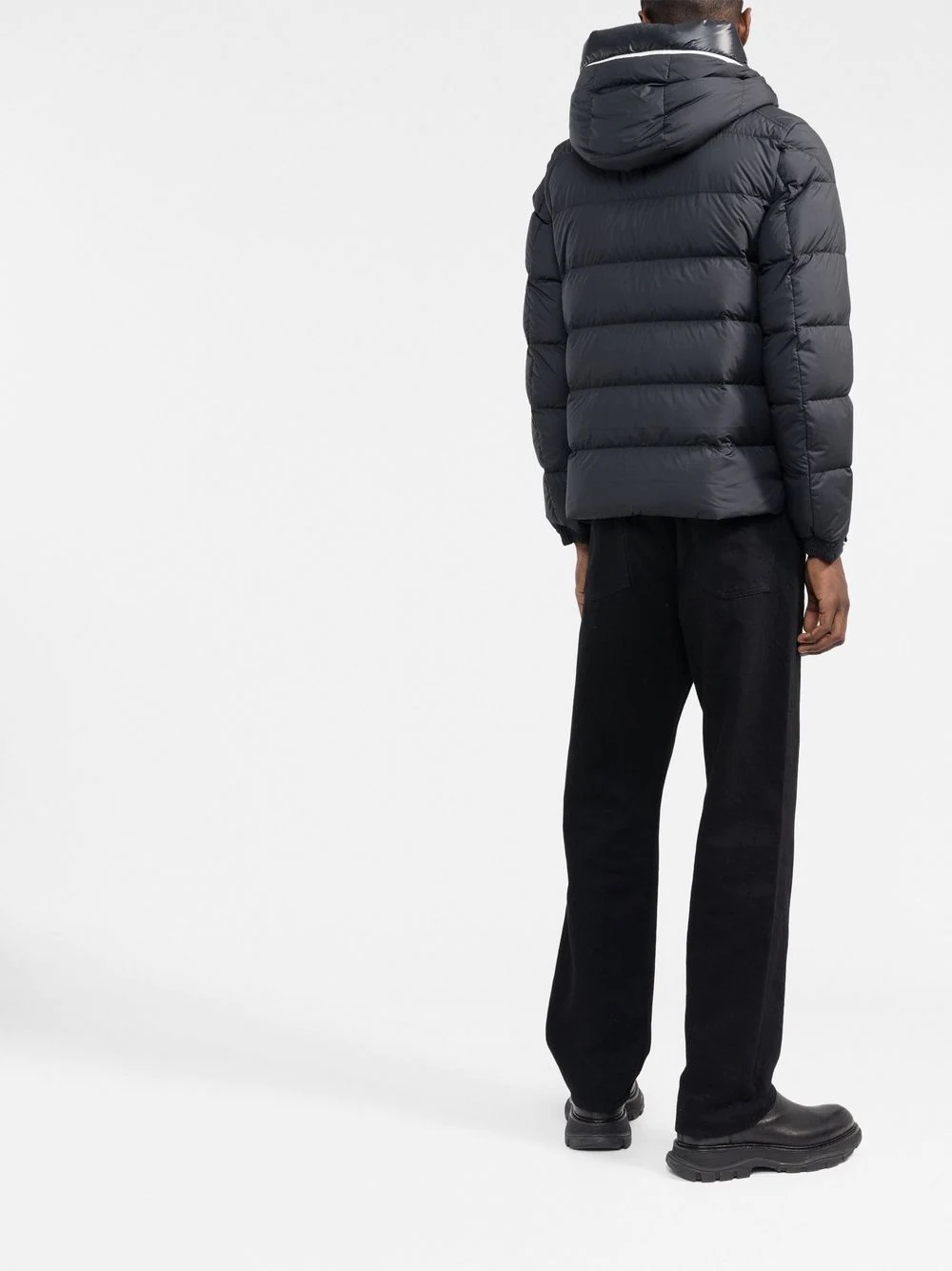 hooded feather down jacket - 4