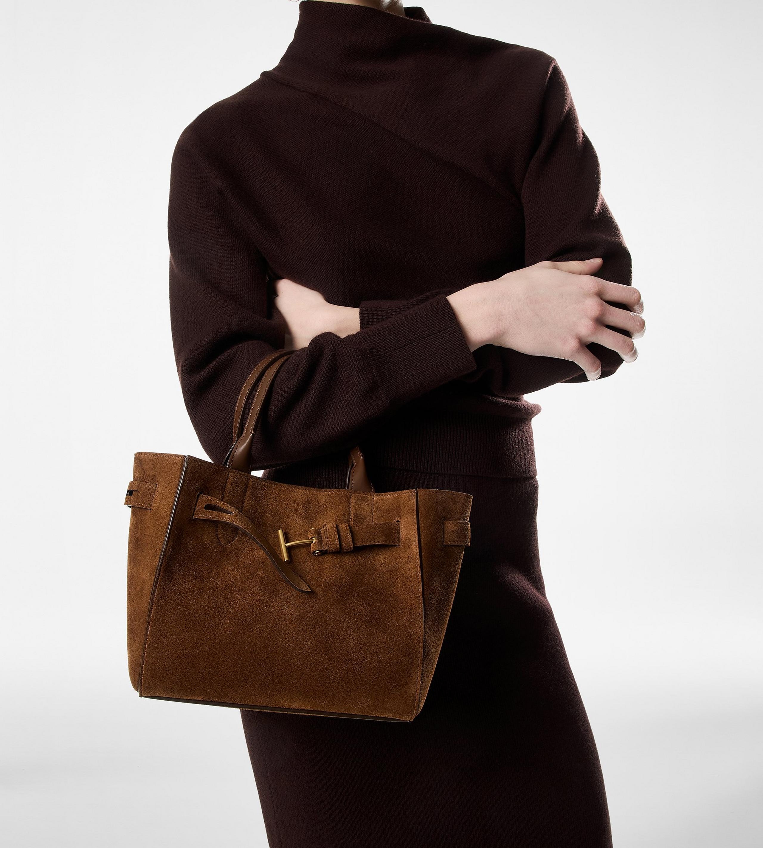 SUEDE LEATHER AUDREY SMALL TOTE - 5
