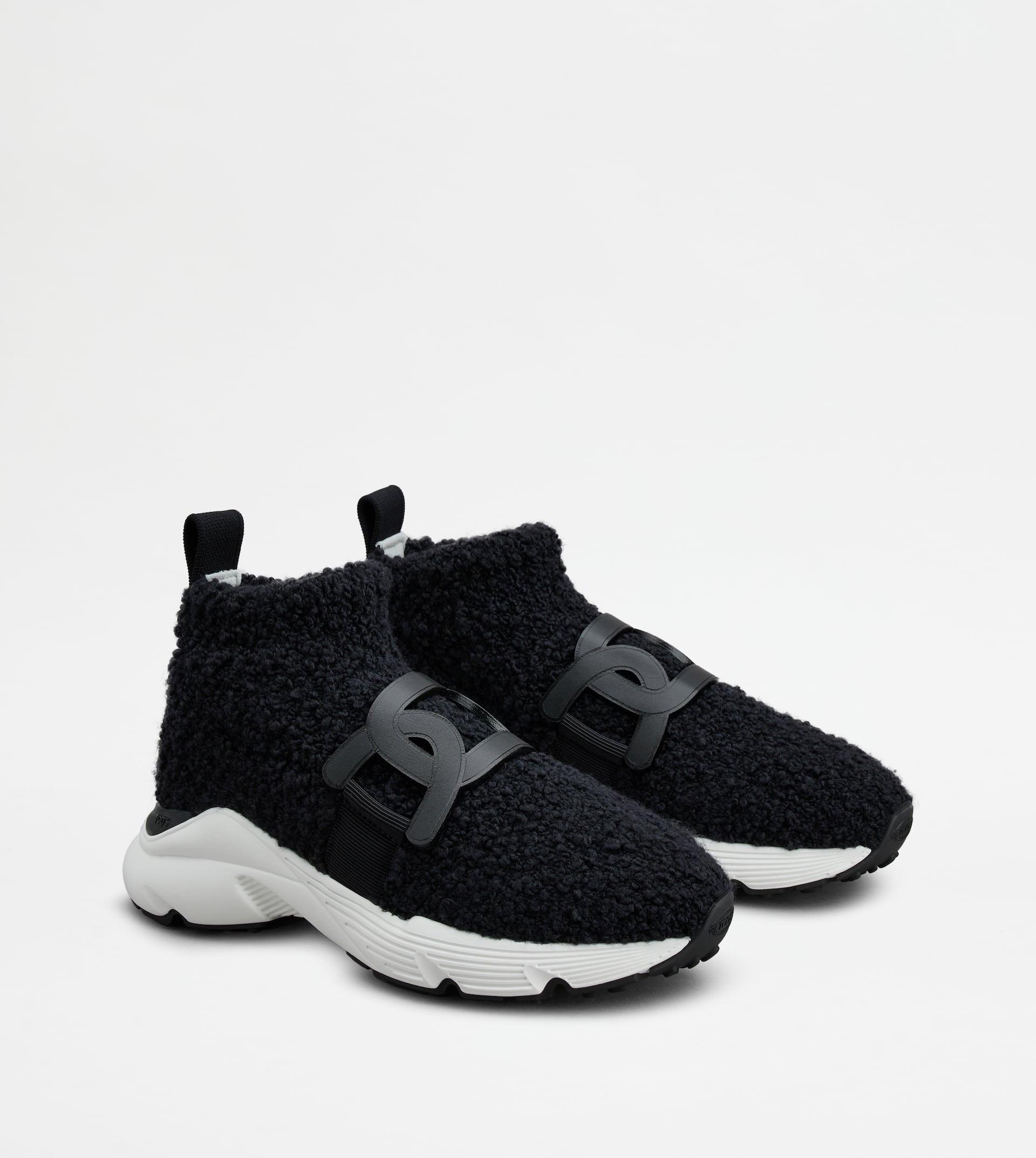 KATE SLIP-ON SNEAKERS IN BOUCLÉ KNIT - BLACK - 3