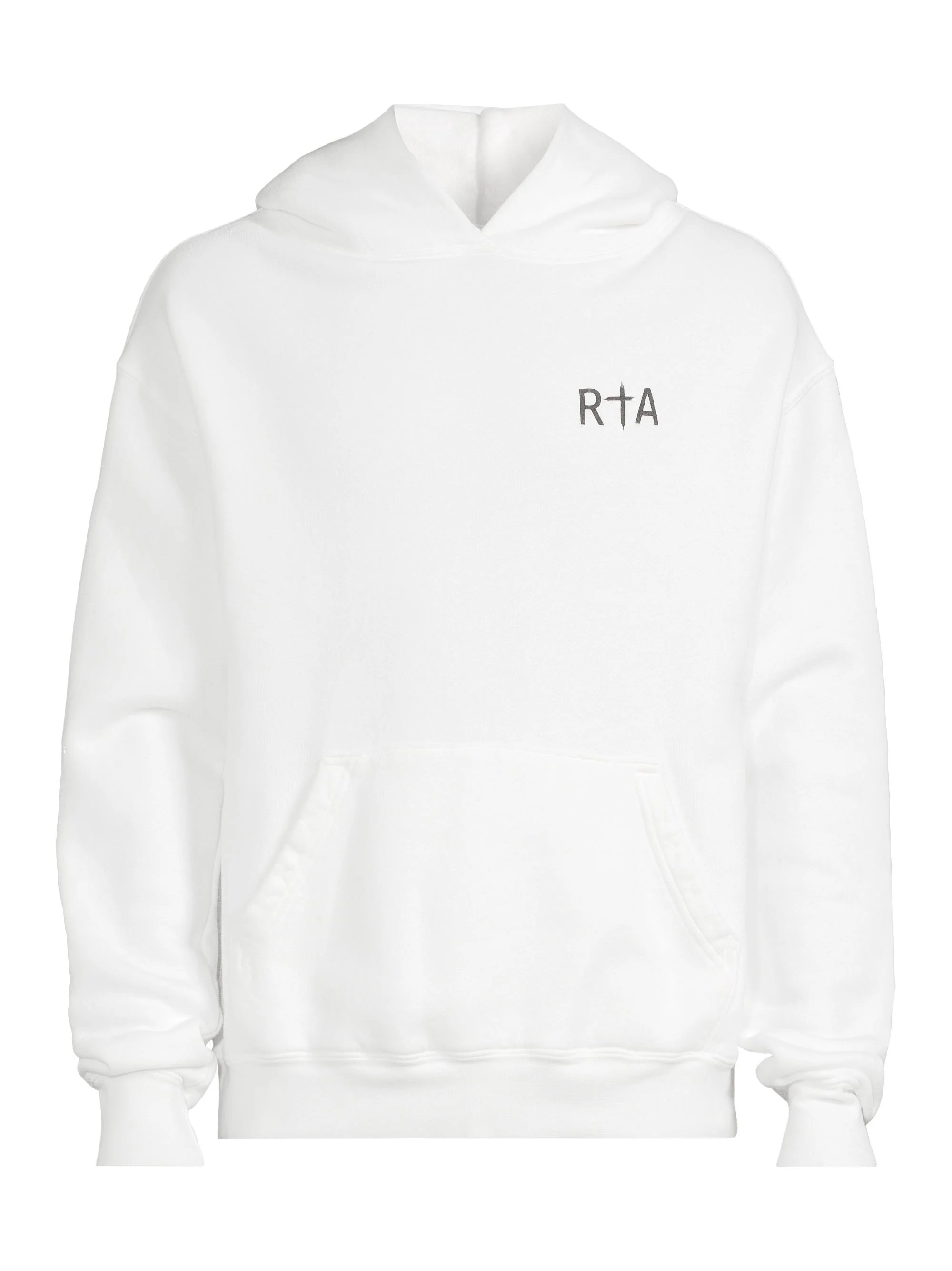 Men's Dion Cross Cotton Hoodie - White Black Cross - 1