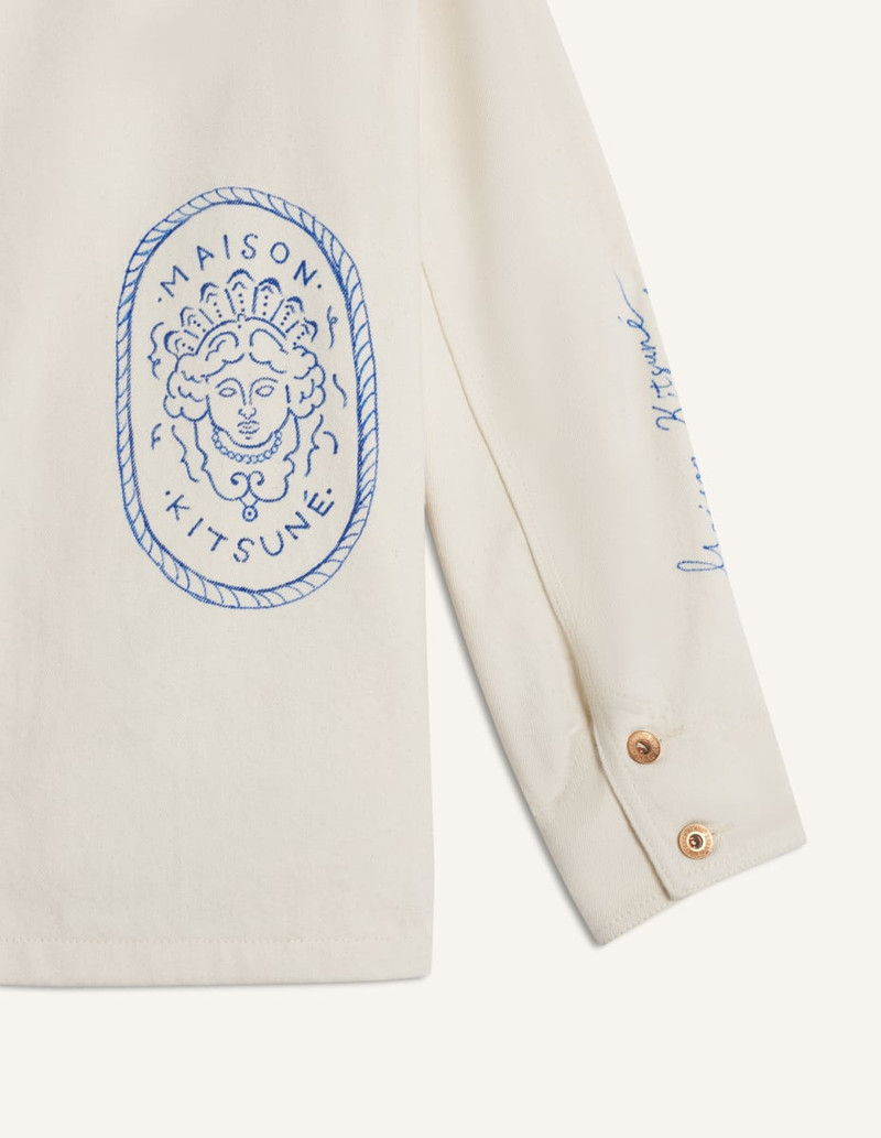 MAISON KITSUNE x KURO HANDWRITTEN POSTCARD WORK JACKET 5