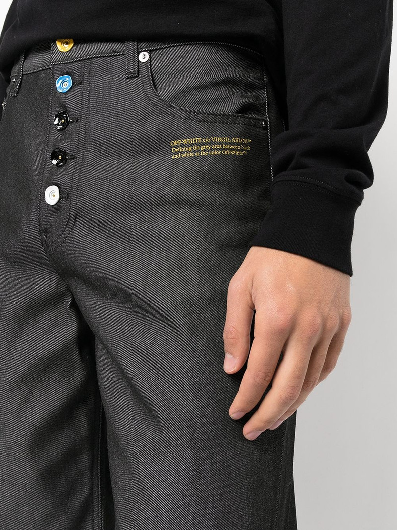 slogan-print denim jeans 5