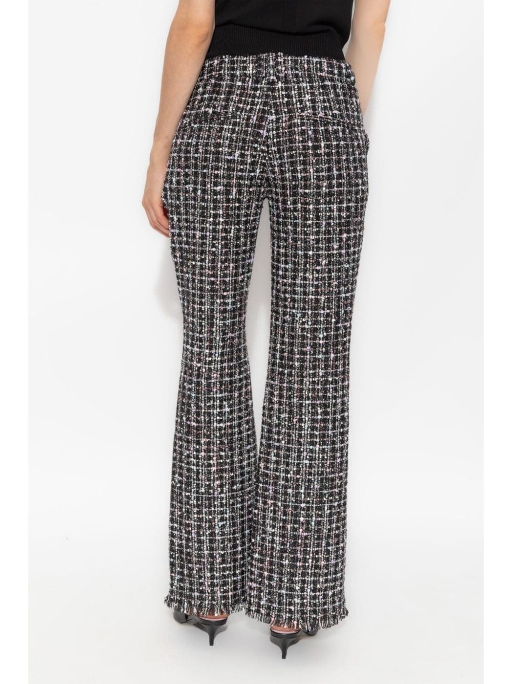 flared tweed trousers - 4