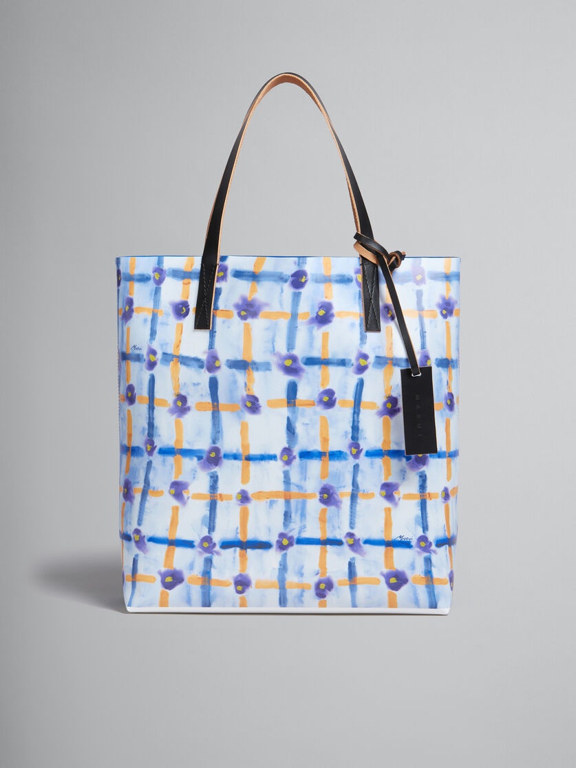 BLUE TOTE WITH SARABAND PRINT - 1