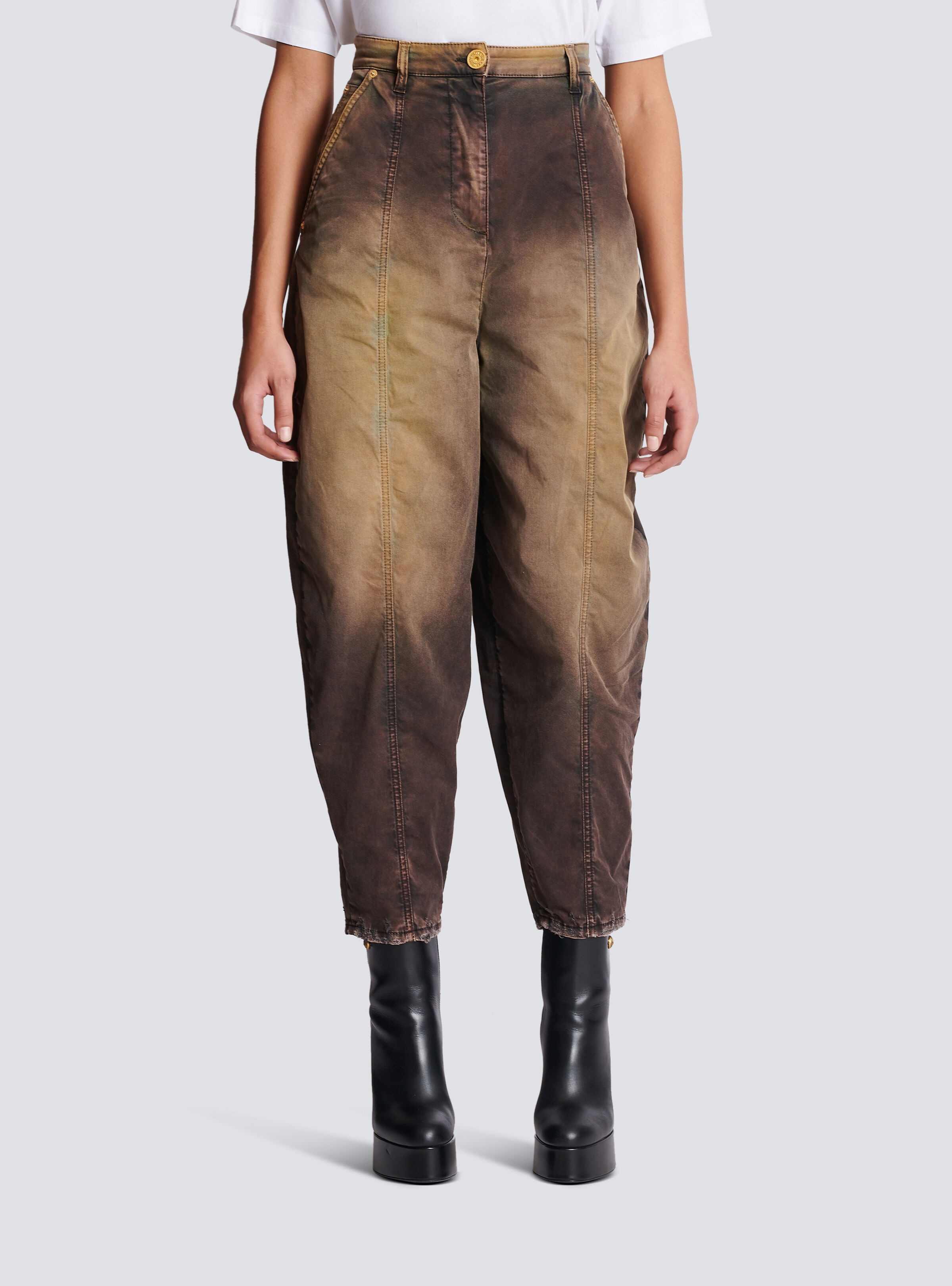Tie-dye baggy denim jeans - 5