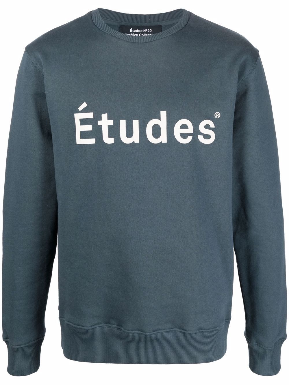 logo-print crew neck sweatshirt - 1