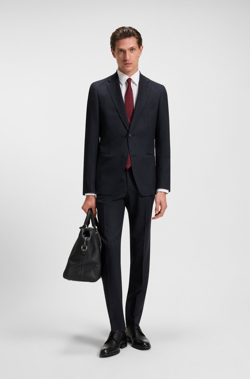 EXTRA-SLIM-FIT SUIT IN A MICRO-PATTERN WOOL BLEND 1