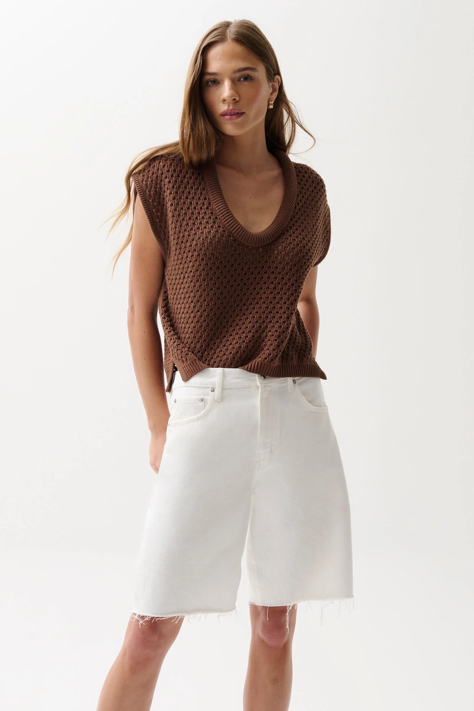 BECK OPEN KNIT SWEATER - JAVA - 1