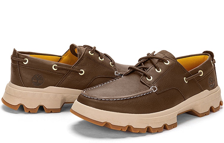 Timberland Greenstride Originals Ultra Leather Boat Shoes 'Dark Brown' A5RH4W - 5