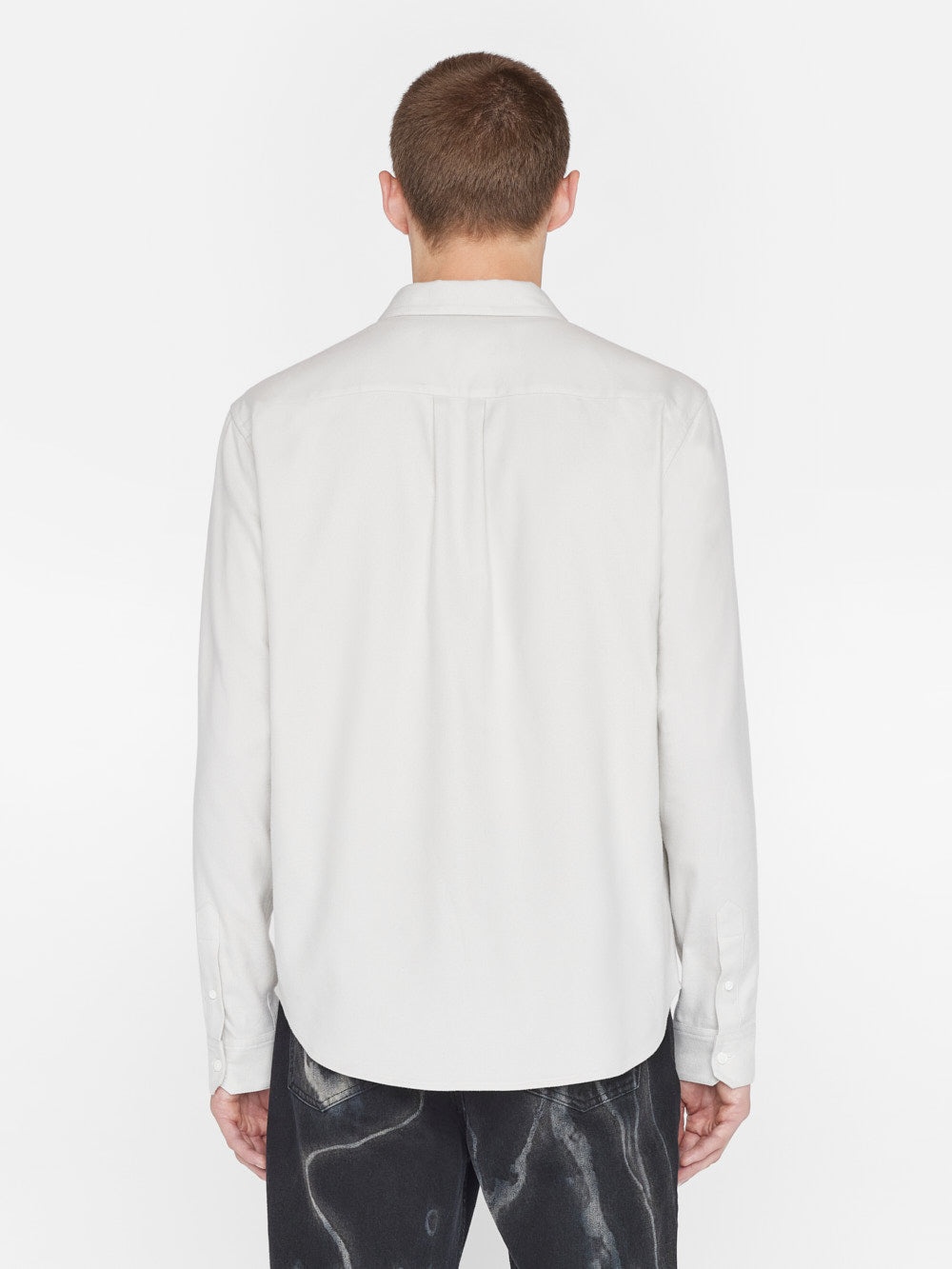 Brushed Cotton Shirt in Oatmeal - 8