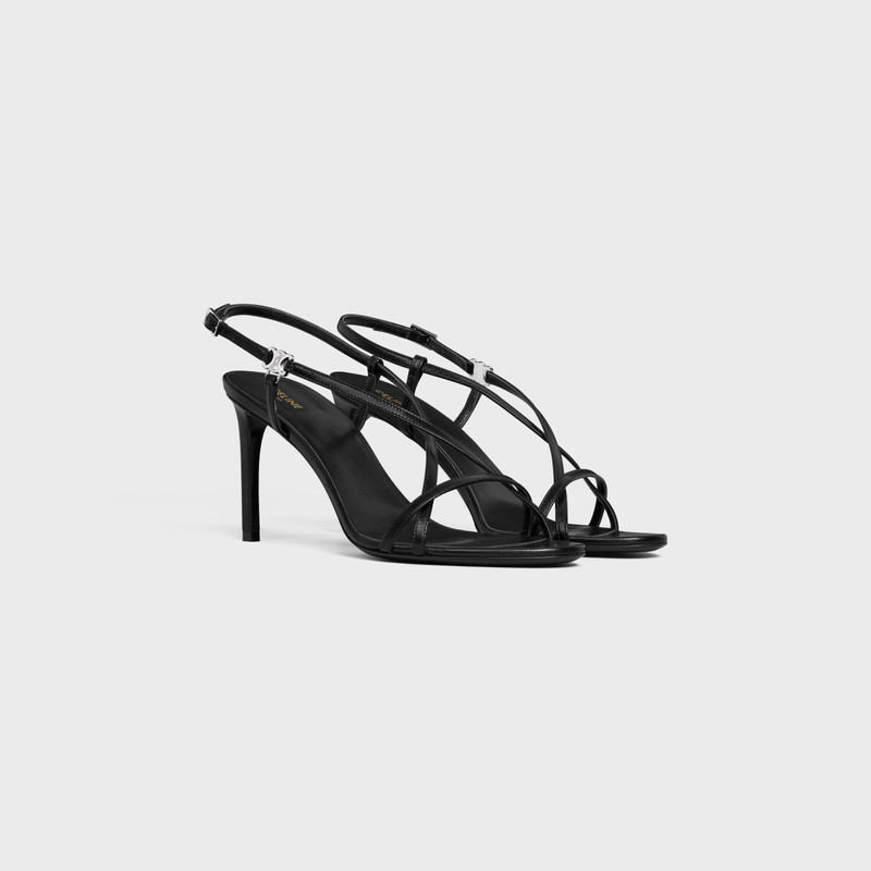 CELINE CELINE SOIR CRISS CROSS SANDAL WITH TRIOMPHE in LAMBSKIN outlook