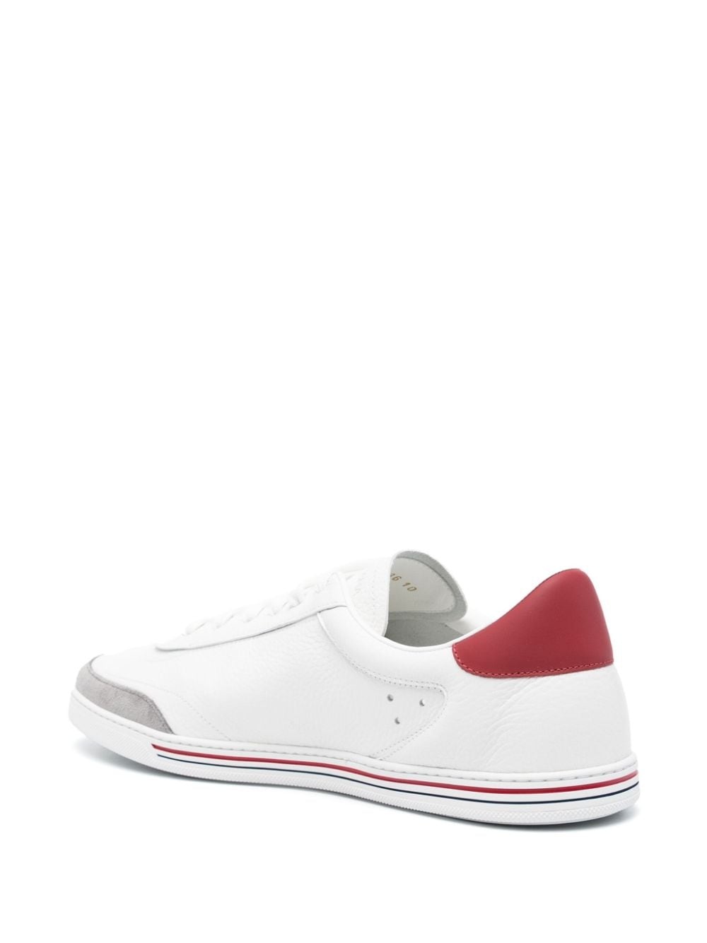 stripe-detailing leather sneakers - 3