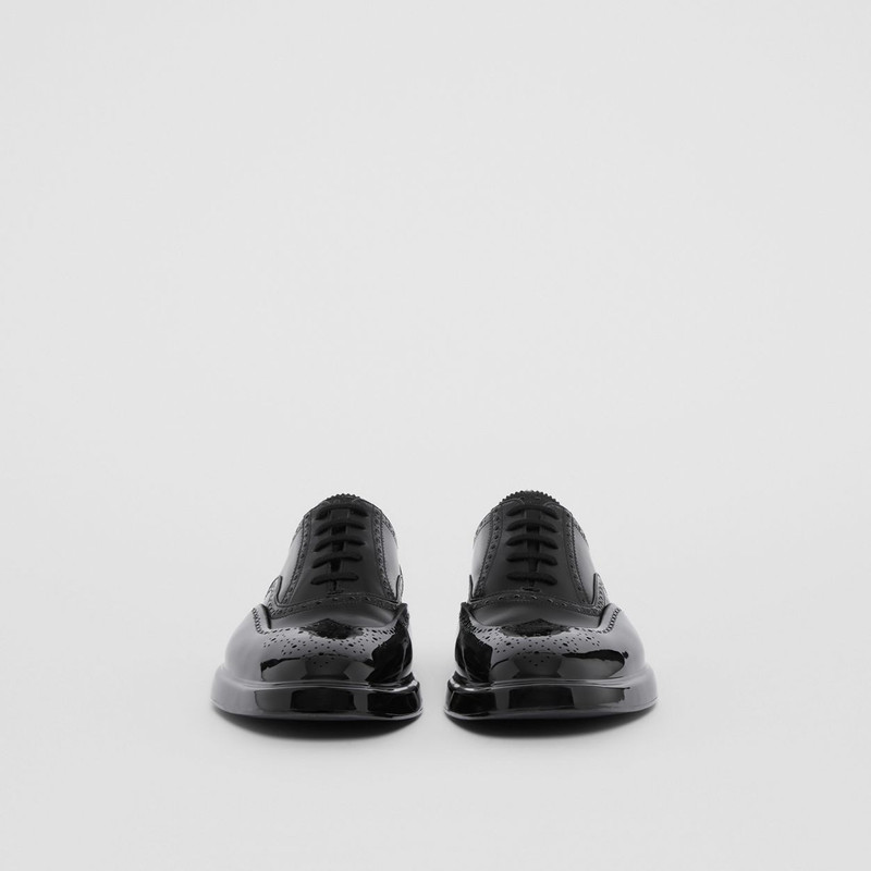 Toe Cap Detail Leather Oxford Brogues 5