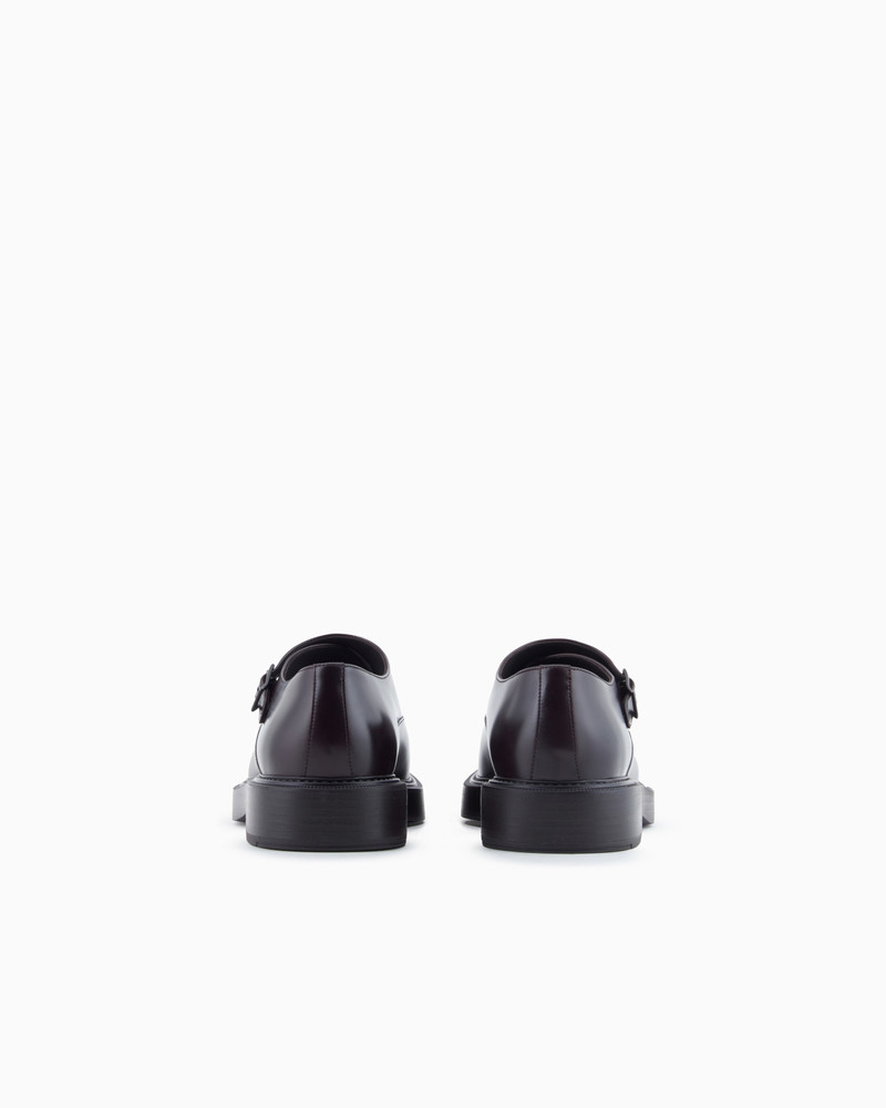 EMPORIO ARMANI BRUSHED LEATHER MONKSTRAPS outlook