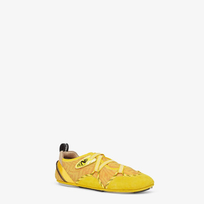 FENDI Yellow suede sneakers outlook