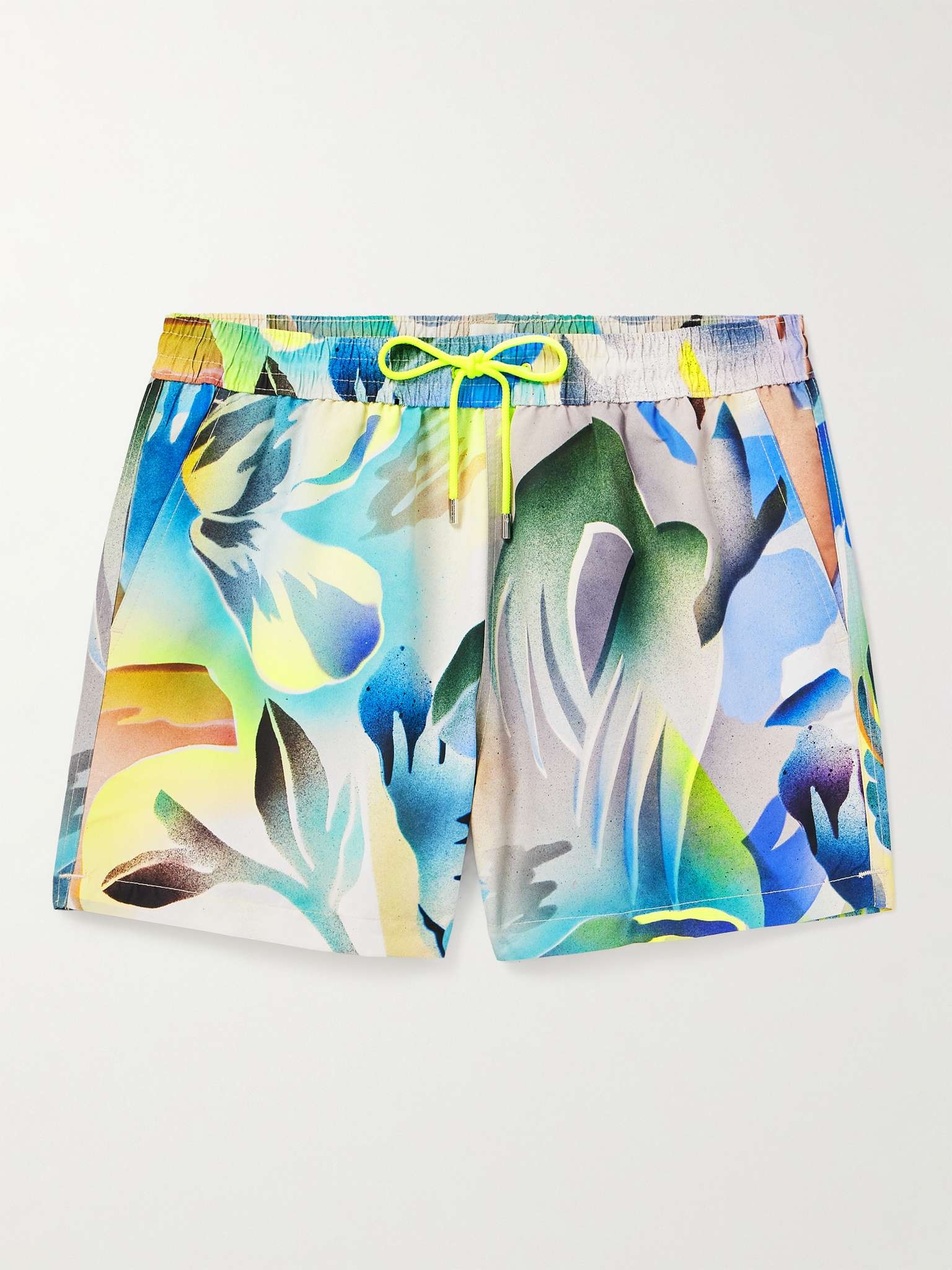 Hot Summer Straight-Leg Short-Length Printed Recycled Swim Shorts - 1