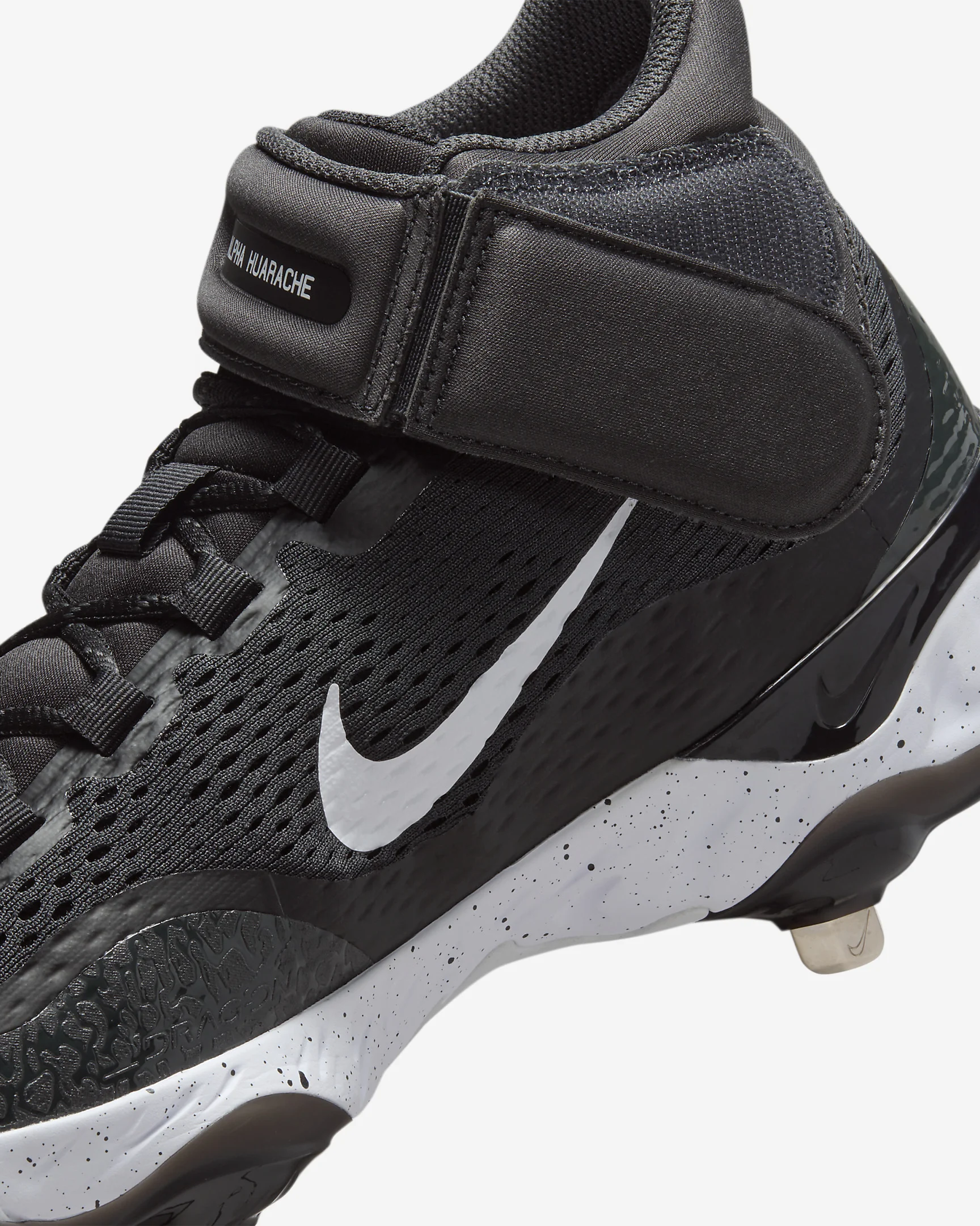 Nike Alpha Huarache Elite 4 Mid Black Dark Grey Baseball DJ6520-003 Men\'s Nike Alpha Huarache Elite 4 Mid Men main image 2
