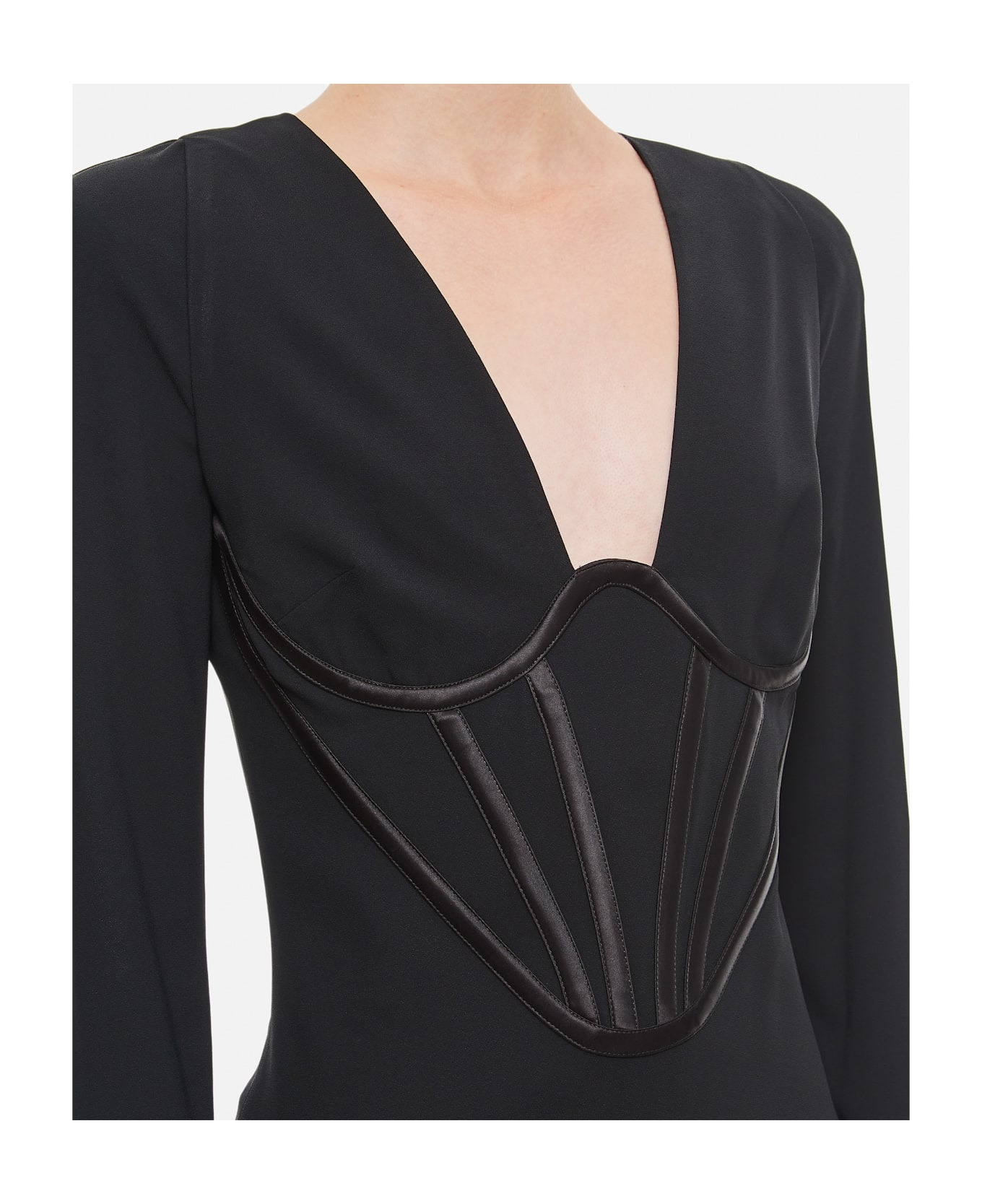 Bodycon Corset Mini Dress - 4