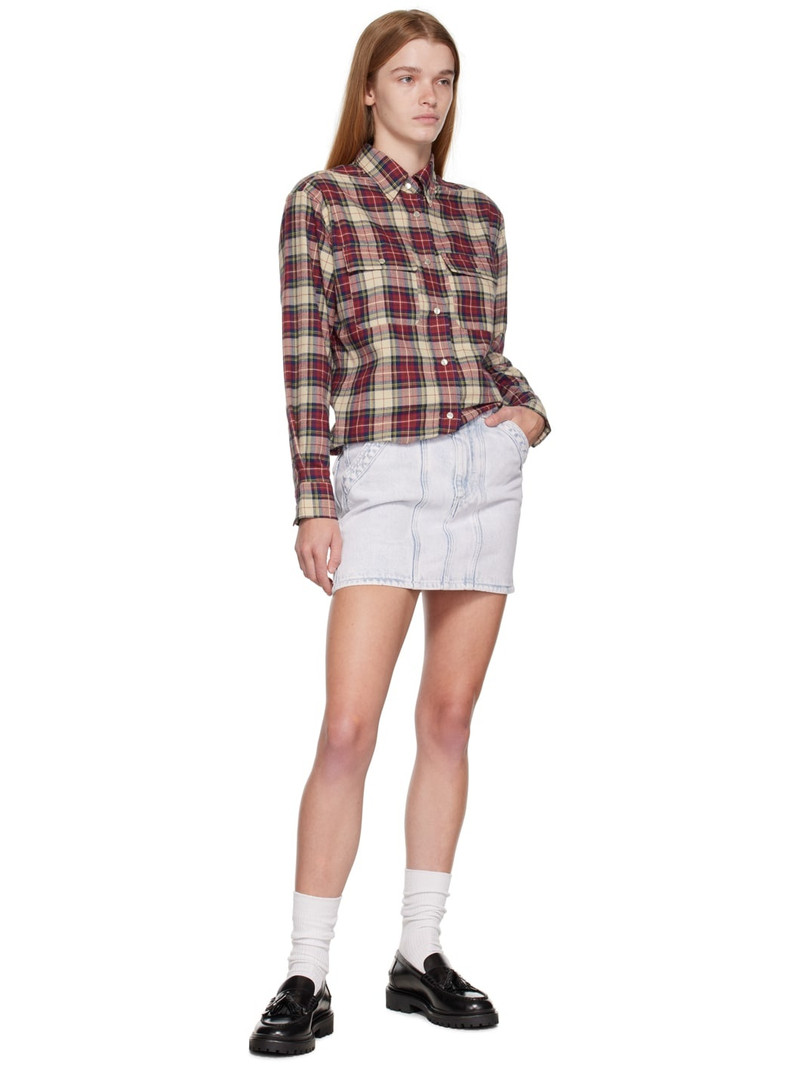 Isabel Marant Étoile Blue Overdyed Viscon Denim Miniskirt outlook