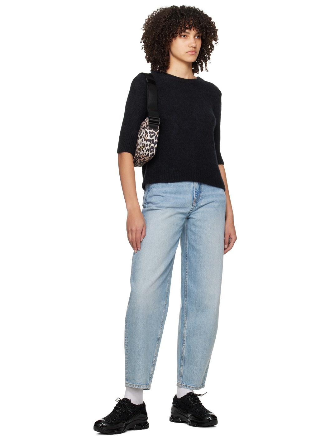 Black Open Back Sweater - 4