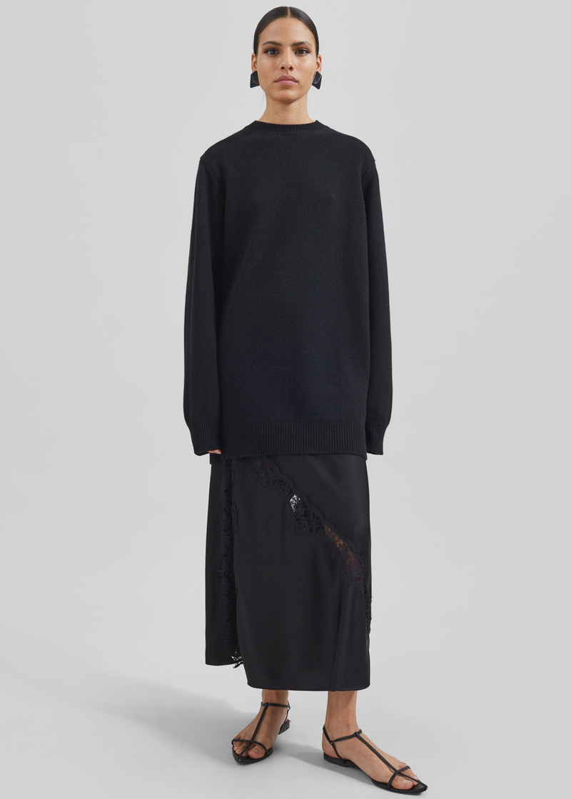 Maxime Knit Sweater Dress - Black 2