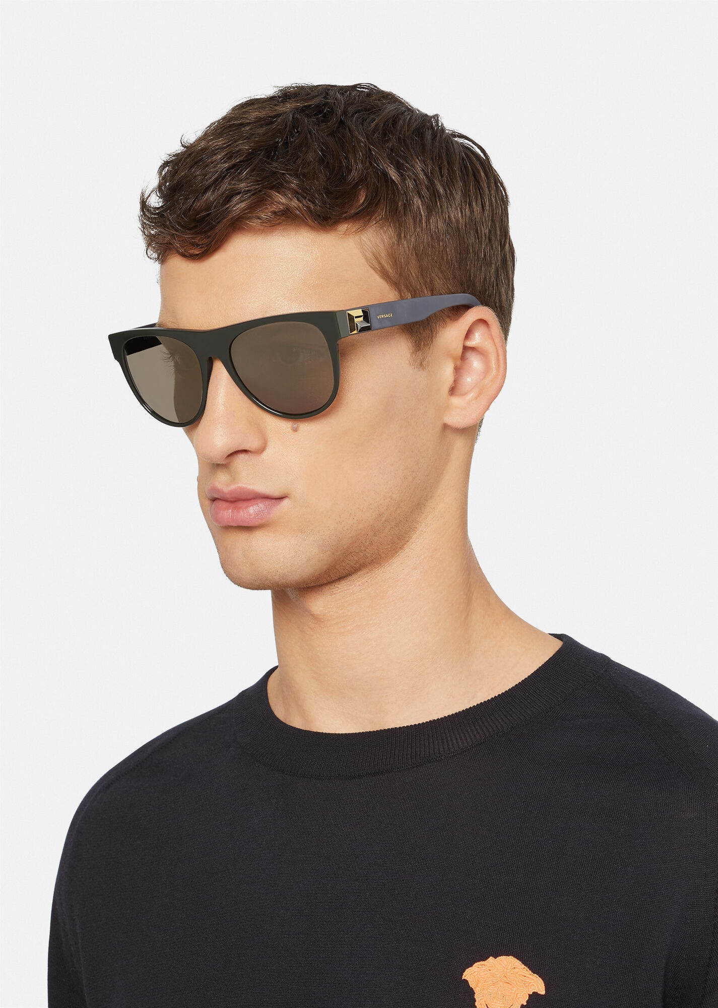 Mirror Gold Greca Tetris Sunglasses - 4