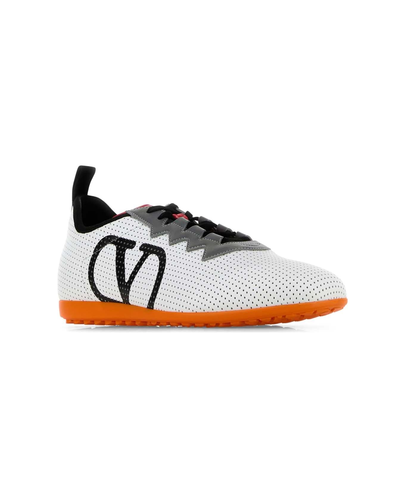 White Nappa Leather Chromathon Sneakers - 2
