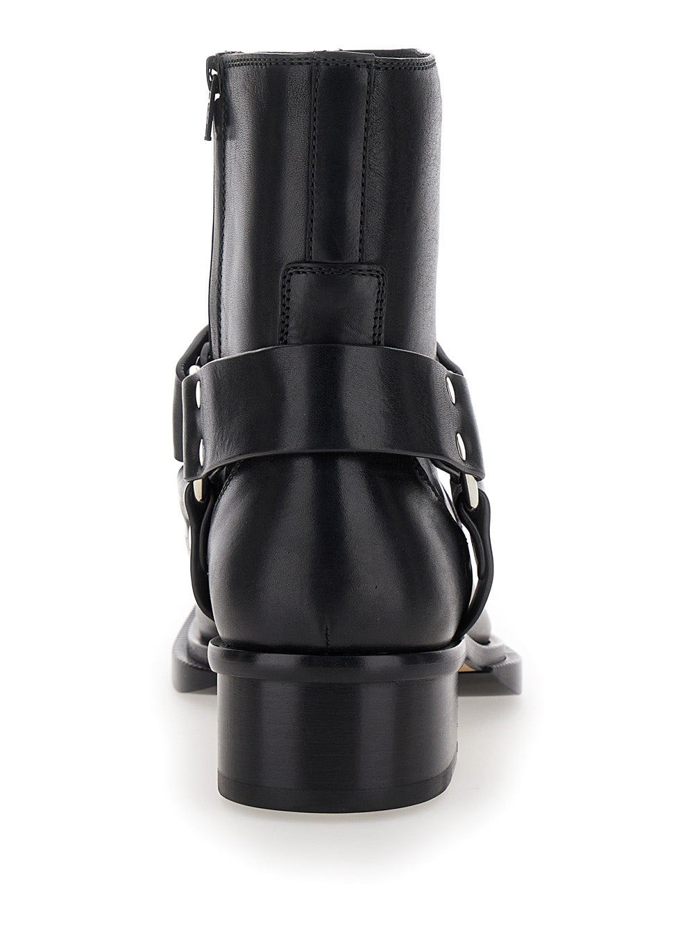 Alexander Mcqueen Men Black Ankle Boots With Harness Detail In Leather Man - 4