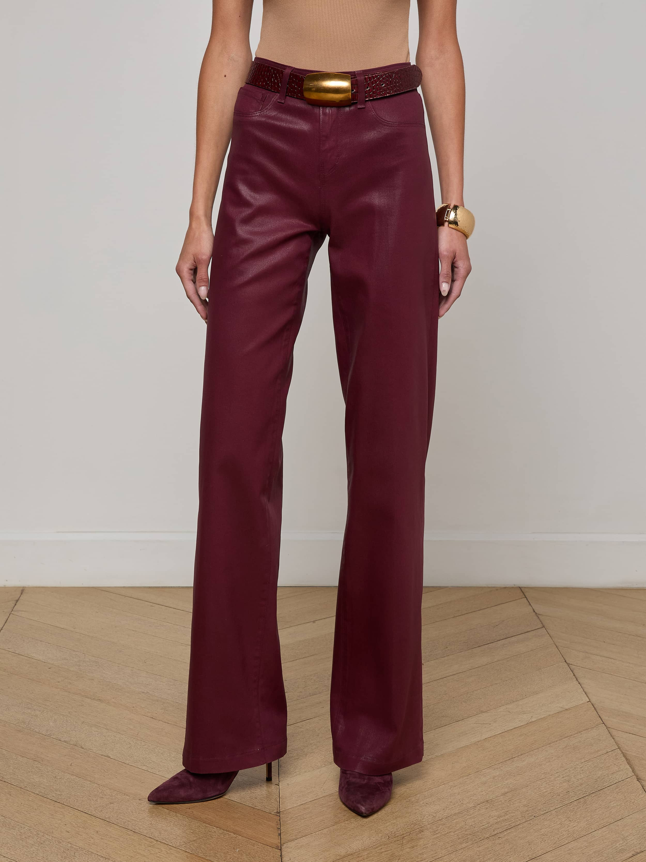Clayton Coated Wide-Leg Jean - 3