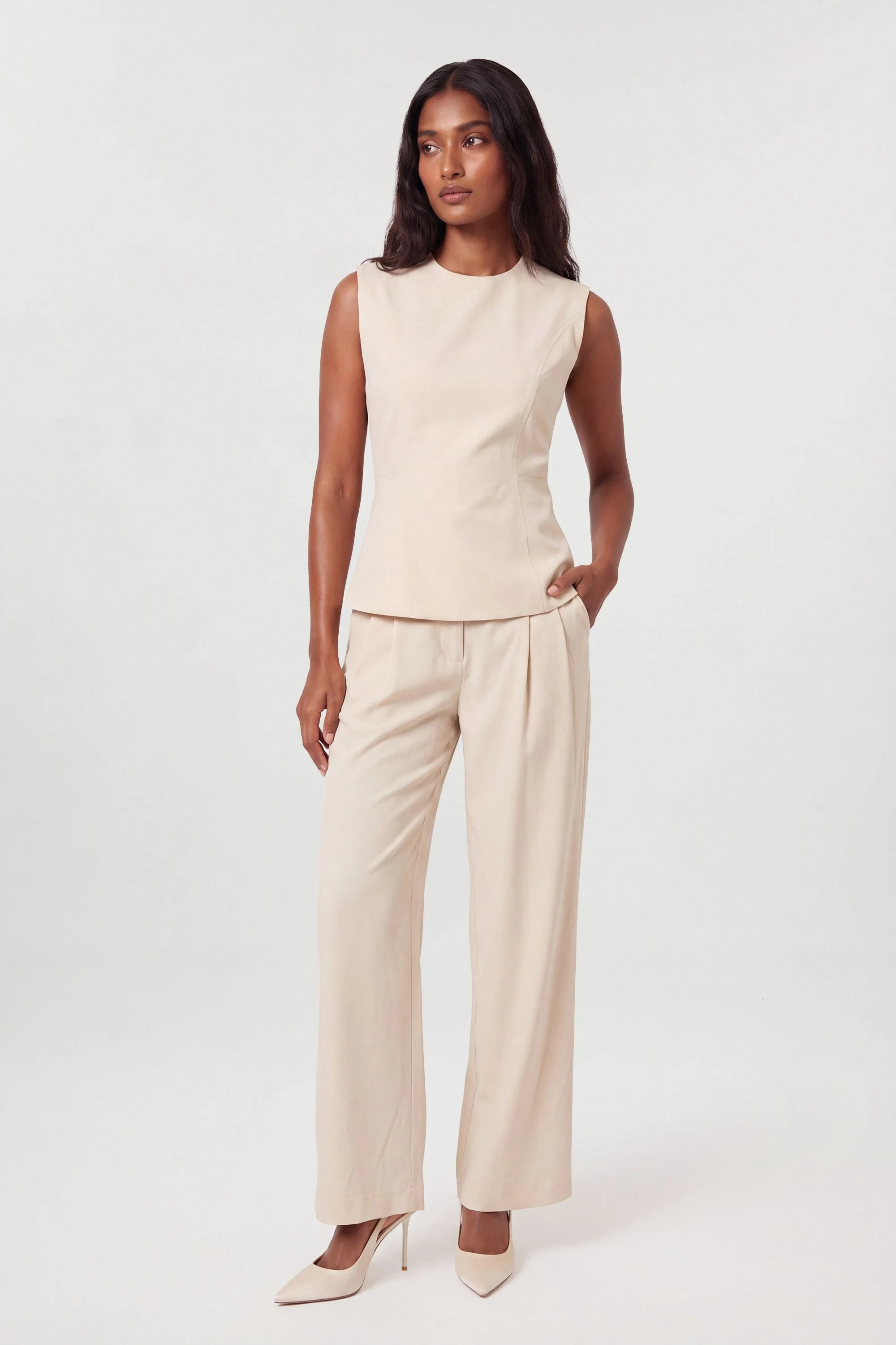 Tailored Structed Peplum Top - 1
