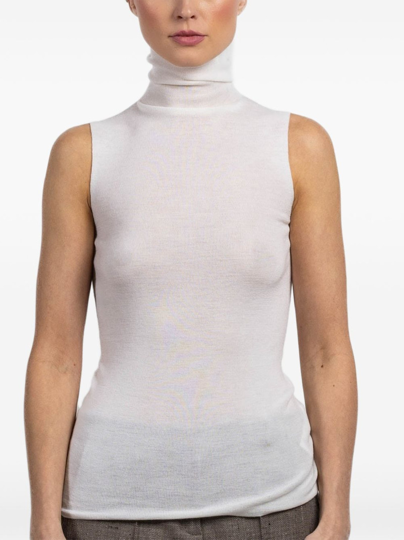 sleeveless turtle-neck top 1