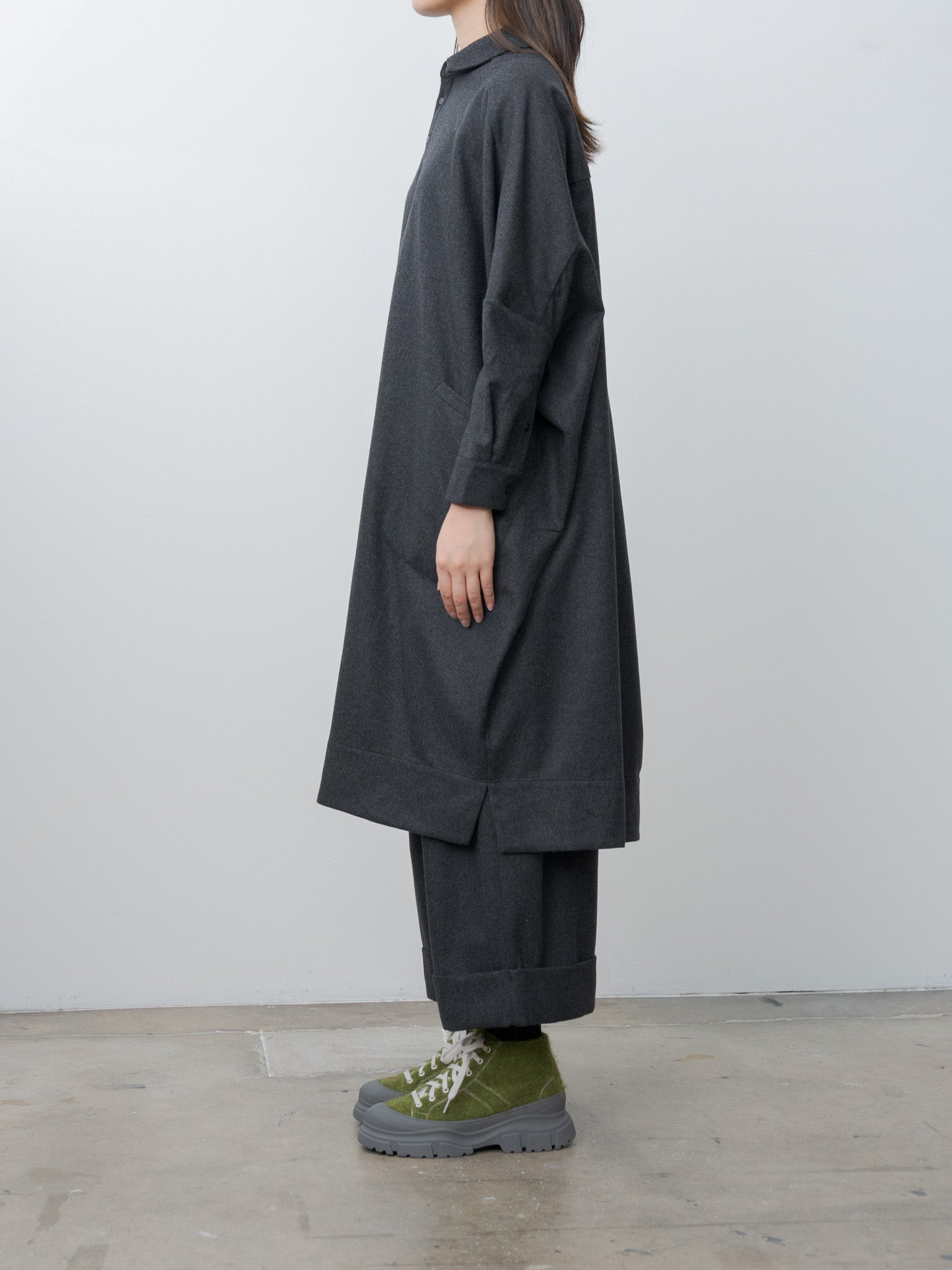 The Baker Trouser - Wool Cash Flannel Charcoal - 4