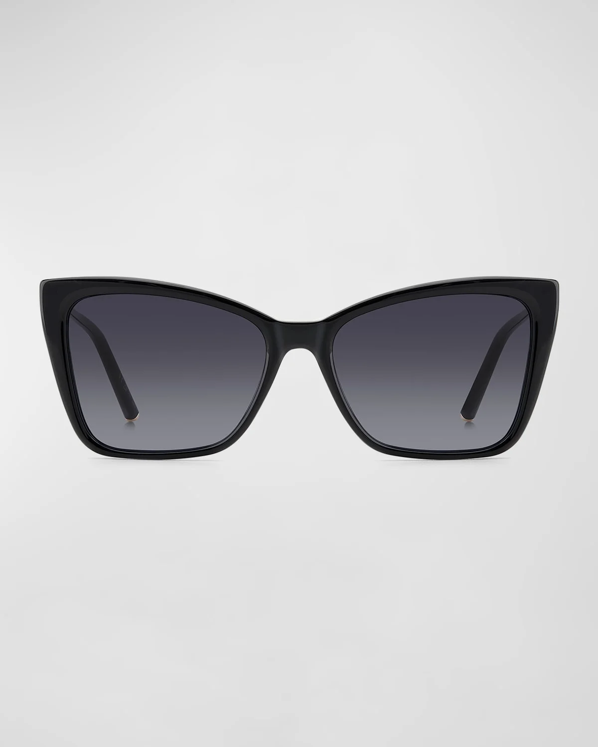 Embellished Patterned Mixed-Media Cat-Eye Sunglasses - 1