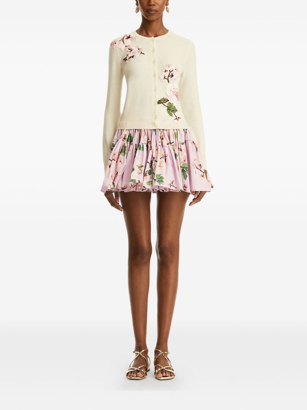 floral-embroidered cardigan - 2