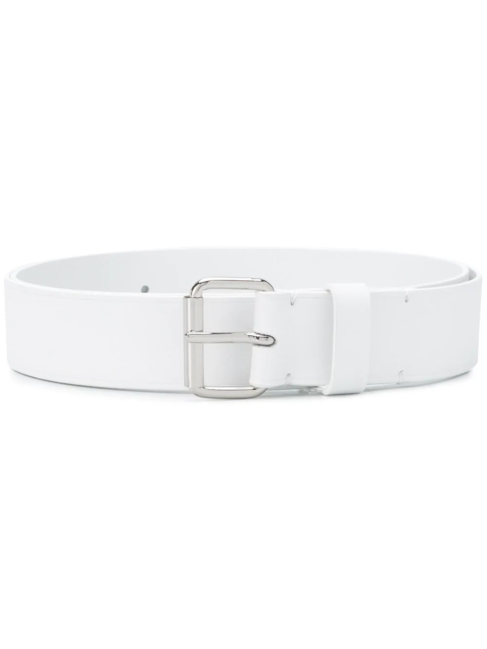 adjustable buckle leather belt - 1