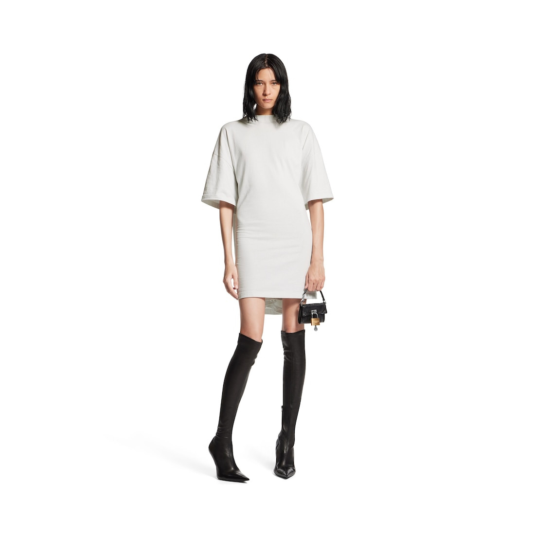 Women's Semi Fitted Dress in Dirty White - 2
