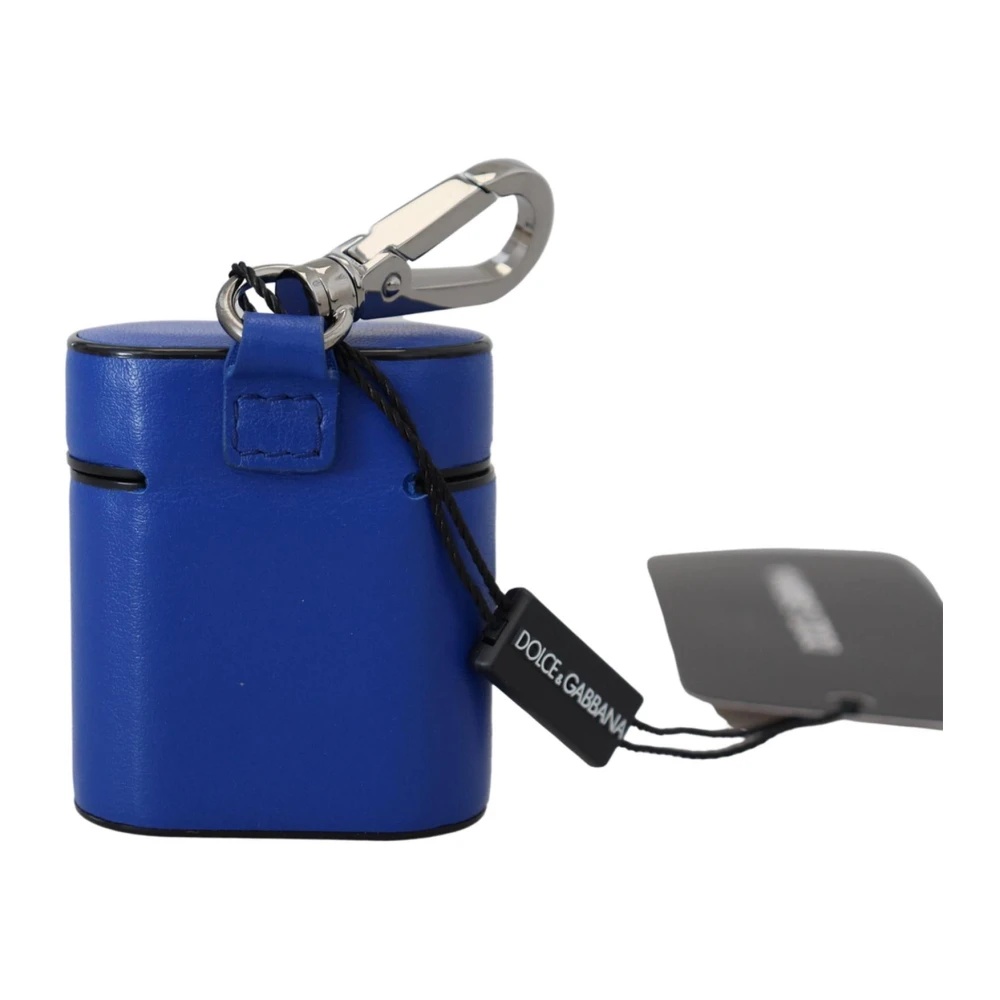 FASHIONABLE BLUE LEATHER AIRPODS CASE - 3