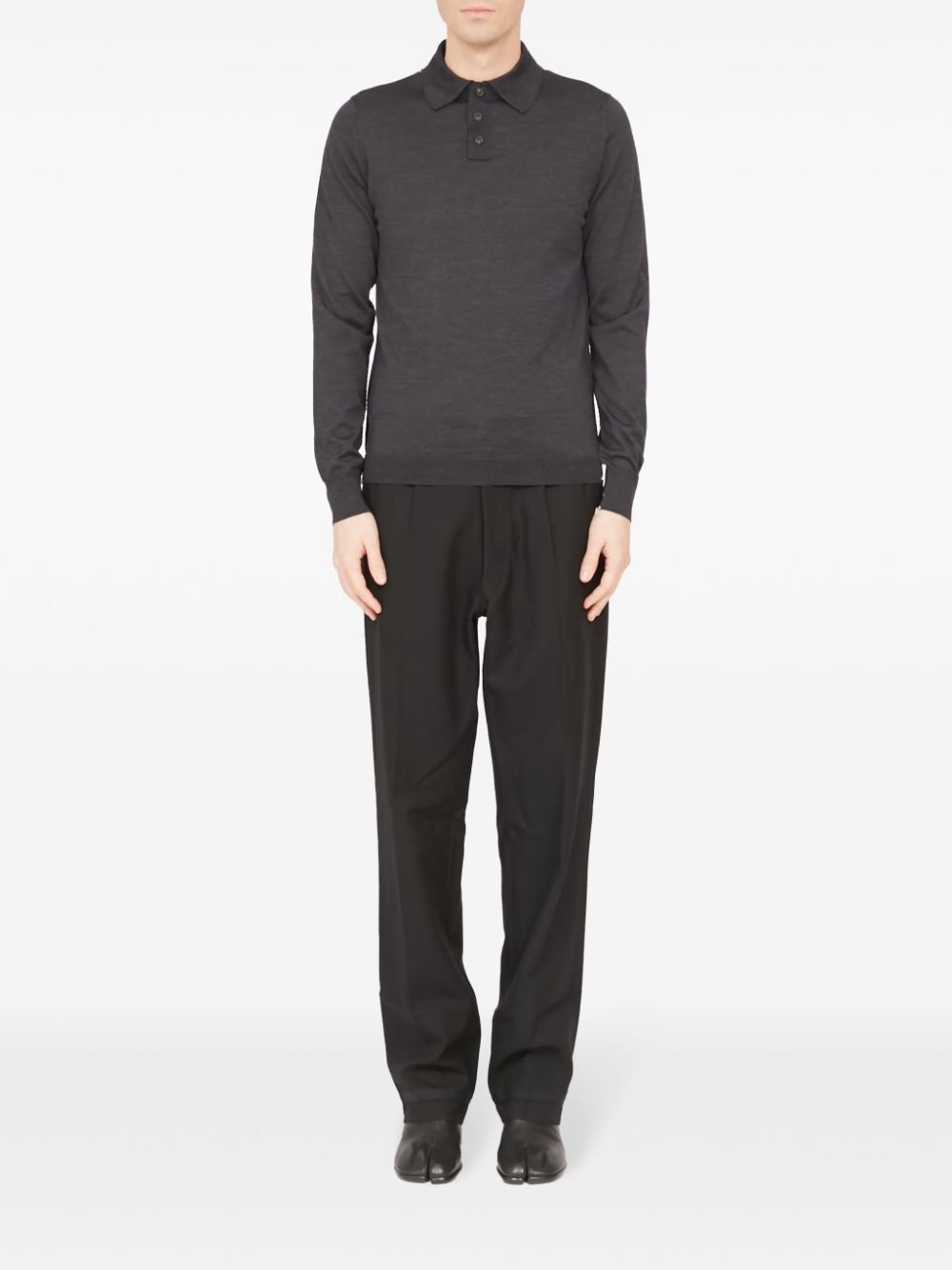 wool polo jumper - 2