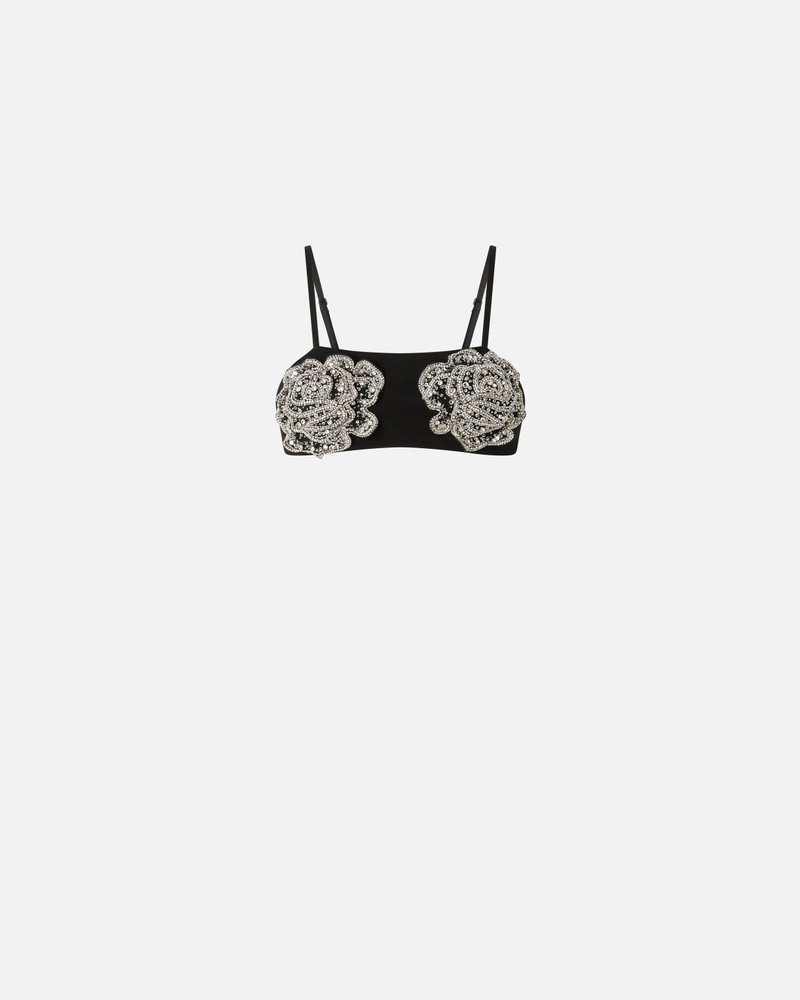 BRA WITH EMBROIDERED JEWEL ROSE 1