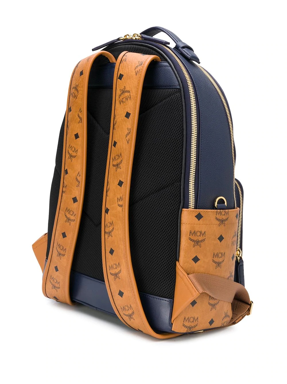 logo print panelled backpack - 3