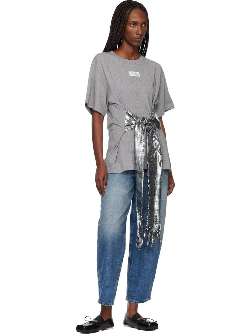 MM6 Maison Margiela Black Numeric Square-Toe Ballerina Flats outlook