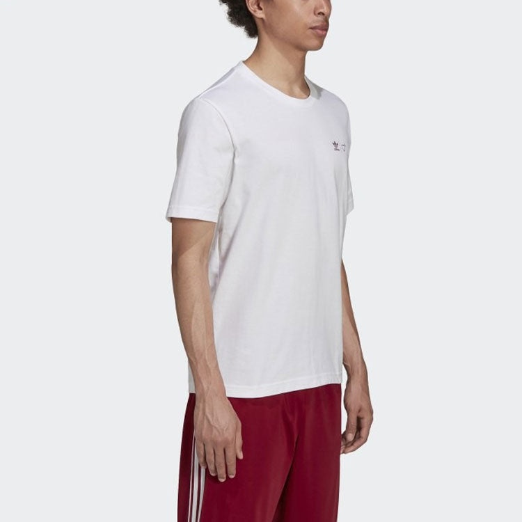 adidas originals x HUMAN MADE Crossover Casual Sports Round Neck Breathable Short Sleeve White GV433 - 5