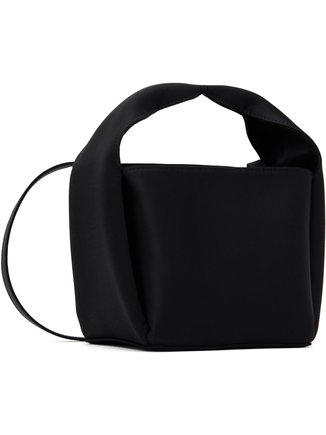 Black Petite Satin Bucket Bag - 3