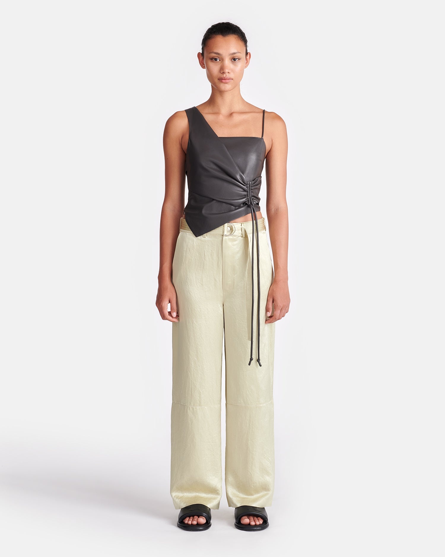 Asymmetric Okobor™ Alt-Leather Top - 4