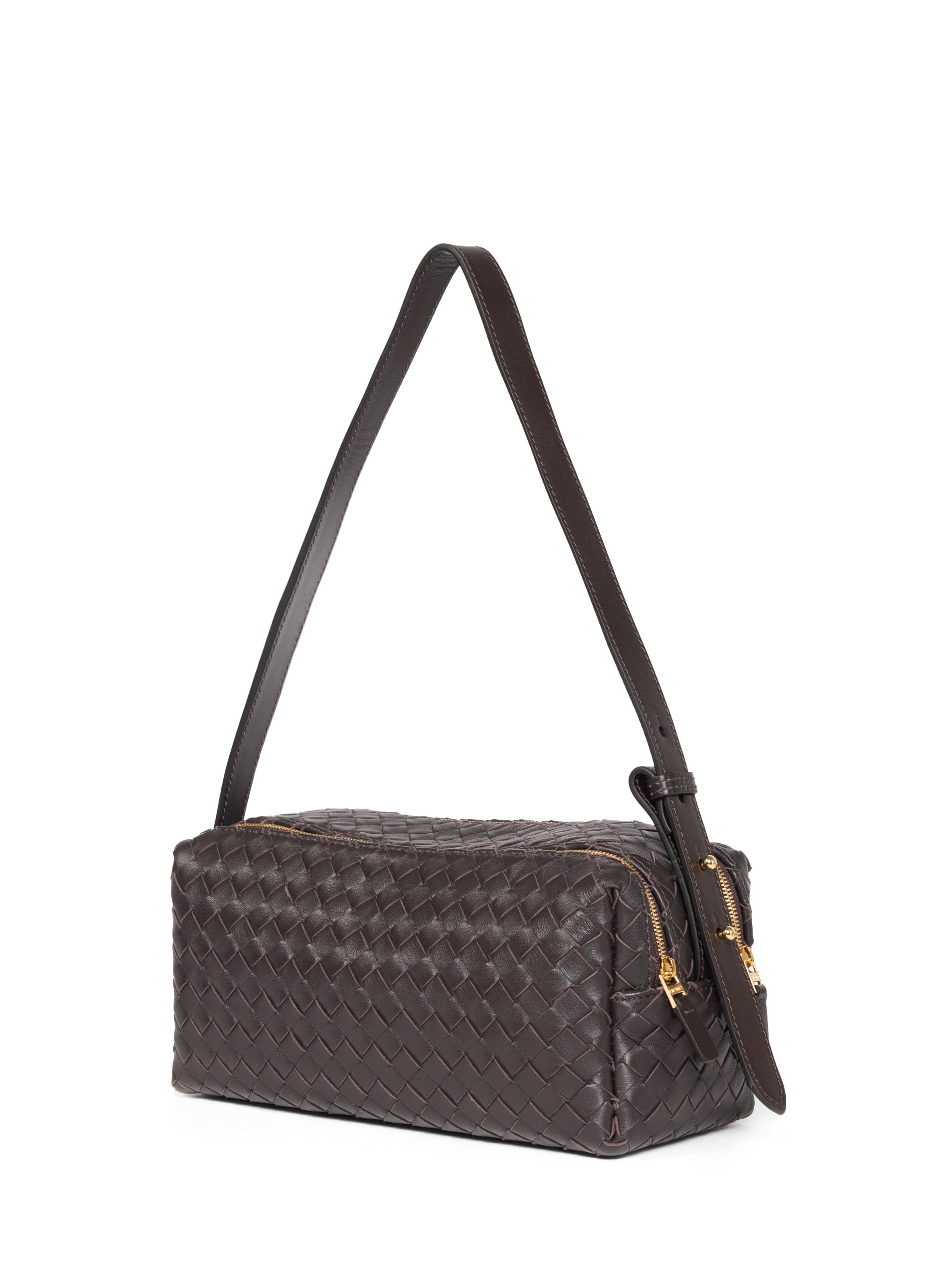 Trousse Intrecciata Leather Dark Brown - 3