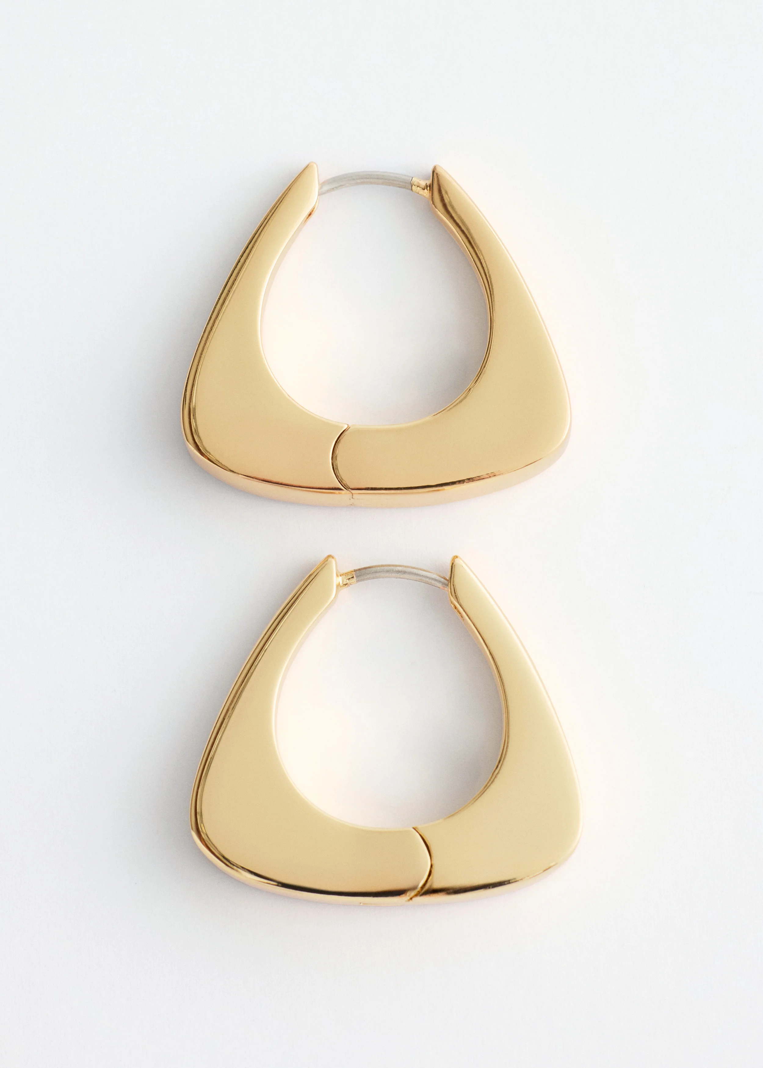 Chunky Triangle Hoop Earrings - 1