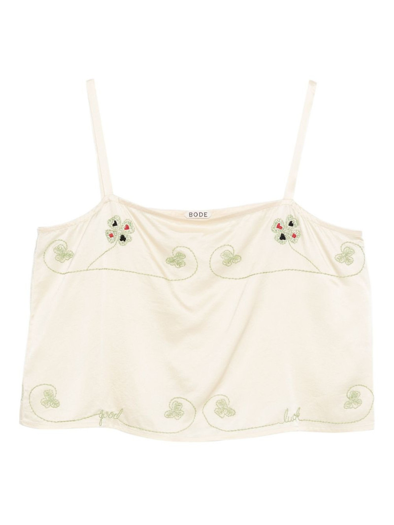 floral-embroidered tank top 1