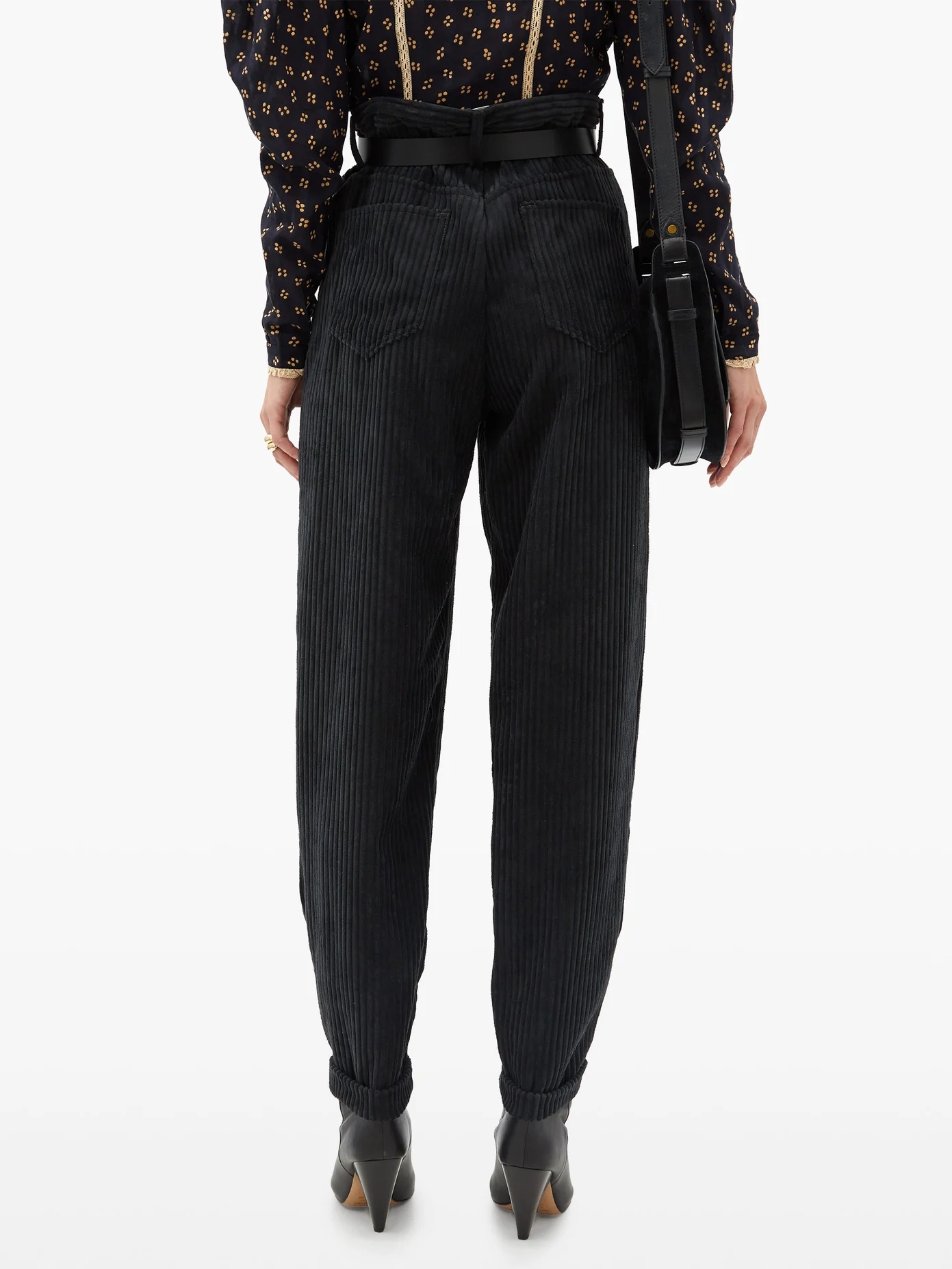 Decorsy high-rise tapered corduroy trousers - 5