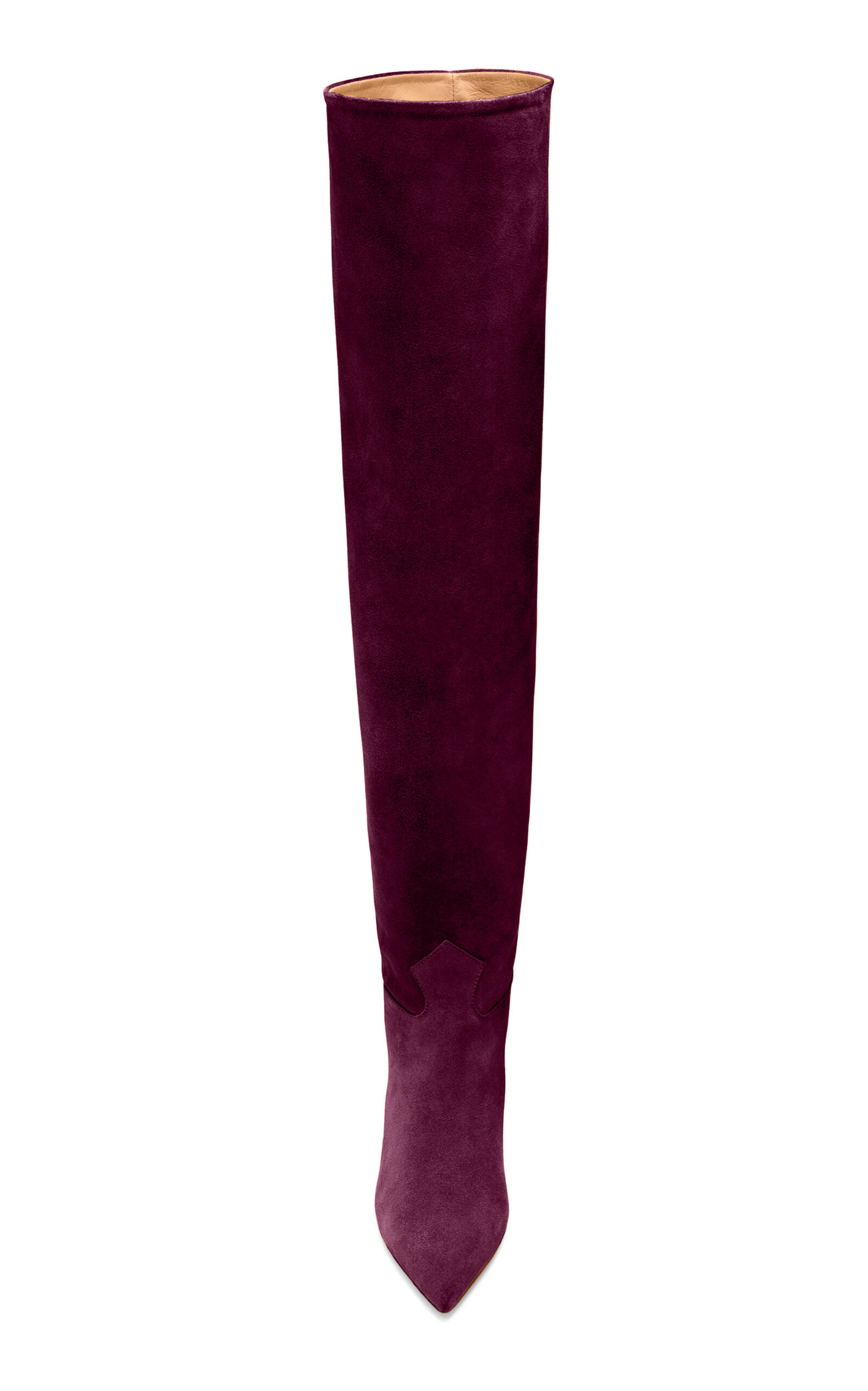 Carolina Kitten Heel Leather Boots burgundy - 3
